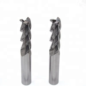 Changzhou factory 3 flutes Dia 4mm milling cutter for aluminum alloy DIN844 cutting tool