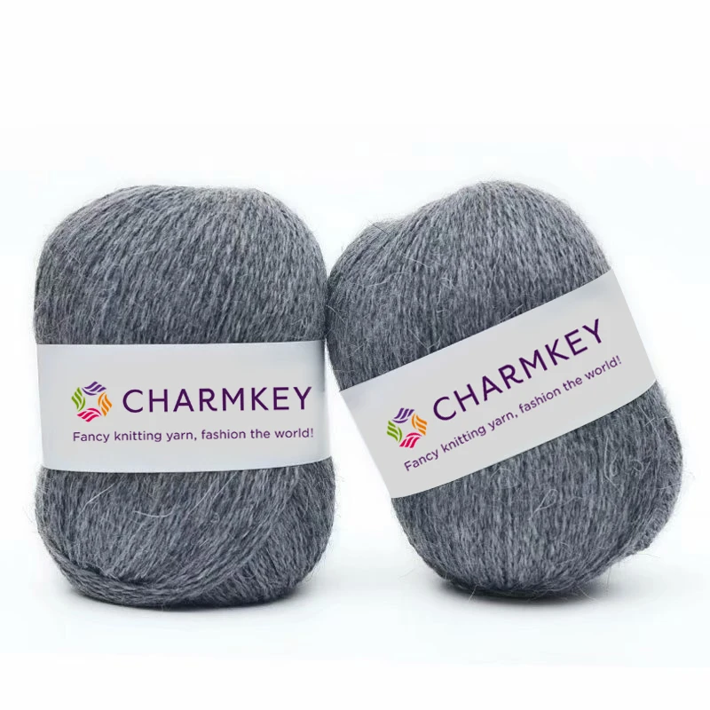 Charmkey Wholesale Multi Colors Long Hair Mink Cashmere blended Yarn For Hand knitting