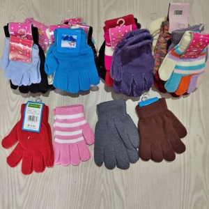 Cheap Kid Glove warm knitted Magic gloves  colorful  Mittens for student kids glove knitted kids