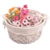 cheap power coated wholesale storage wire baskets with fabric liner set of 3