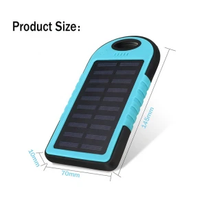 Cheap Price Rechargeable usb solar battery 4000mah power bank solar charger power banks with carabiner