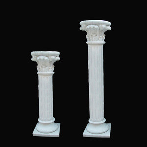 Cheap Price Simple Design Roman or Greek Design White Marble Column Base Stone Pillar Mould