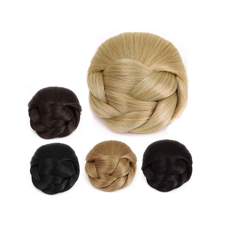 Cheap Synthetic hair Bun Black color Chignon Hair Pieces Hair Accessories