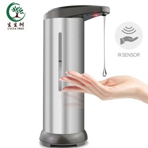 China Battery Operated Stainless Steel Liquid Infrared Sensor Hand Touchless Automatic Soap Dispenser With Visible Window