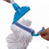 china cheap best new long handle water absorbing dust control easy twist plastic clip perfect double sided cloth cleaning mop