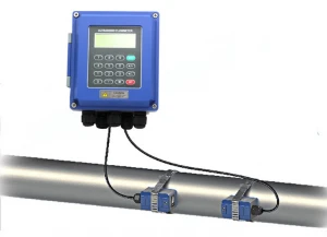 China clamp on sensor ultrasonic flow meter oil fuel flow meter