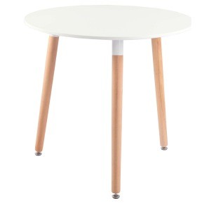 China Factory Cheap White Round Nordic style MDF basic Living Room Cafe table Coffee table