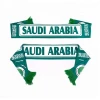 China factory custom fast delivery football match promotional gift scarf for Saudi Arabia