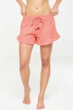 China factory custom hot sale wholesale womens lace sleep shorts in cotton for women