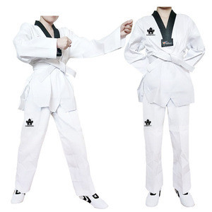 Twister Taekwondo Gi/Uniform 8.5oz Polyester/Cotton with Embroidery Taekwondo Logo on Back White Belt Included Sizes 0000 to 7 