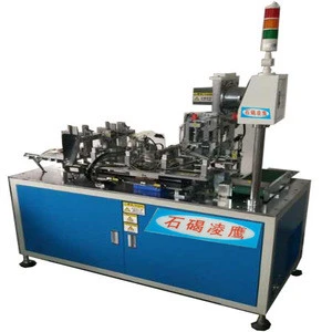 China Guangdong metal machinery hanging rivet punch machine hydraulic automatic double label rivet corns machine