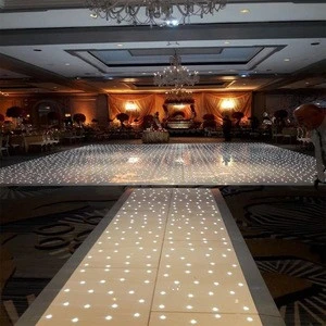 China high quality  dj stage light wedding video acrylic starlit led dance floor