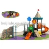 China hot sale cheap kids amusement park long slides climbing wall outdoor playground
