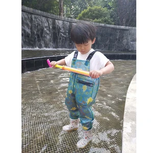 China manufacturer OEM Kids waterproof breathable Chest fishing wader for water playing with PVC boots
