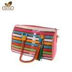 China new design waterproof pvc tote bag with zipper famous brands ladies handbags