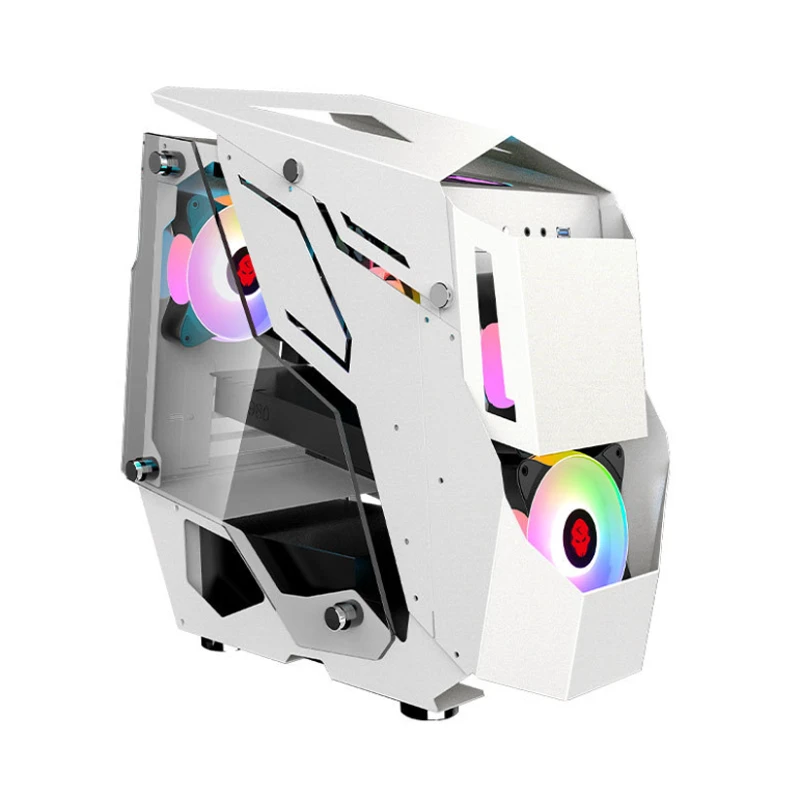 China Supplier gaming computer cases towers desktop black and white case pc full tower with factory price