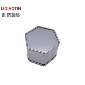China suppliers factory custom sweet style food grade hexagon chocolate candy tin can