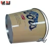 Chinese Factory Custom Shape and Logo Tin Metal Ice Bucket hold 6pcs beers