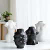 Chinese manufacturer customizesChinese manufacturer customizes black matte  Human art vase Porcelain art vase human body