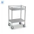 Import Chinese Manufacturer Hospital Crash Cart Emergency Stainless Steel Medical Trolley with Drawer and Double Bucket from China