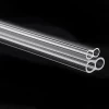 Clear&Transparent Polished Twin Quartz Tube wiz High Purity for Industry