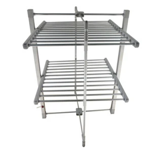 clothes drying rack-Large Capacity Rack with 2 Levels and Bar Clothes Dryer for Sheets dryer