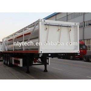 CNG/Helium/Hydrogen 10 Jumbo Tubes Skid Container Semi Trailer