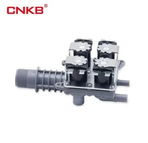 CNKB FCS-90C four-way plastic solenoid valve washing machine parts and fittings  AC110V 220V 50/60Hz free sample