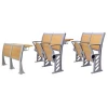 College Furniture Aluminum Alloy Classroom Table and Chairs Set Conference Room Foldable School Desk And Chair
