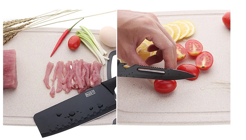Color wheat straw board leakproof children see chopping board household mould proof fruit chopping cutting board