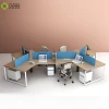 Commercial office furniture open 120 degree office workstation for 6 people