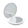 Cosmetic beauty travel compact pocket mirror with led light