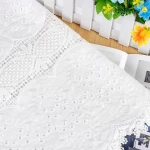 Cotton Embroidery Fabric, White Cotton Fabric Textile, Cotton Embroidered Fabric