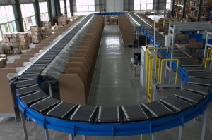 Cross Belt Sorting Conveyor Machine Cross Belt Sorting Line  Logistics Sorting System Double Ring Sorting Machine