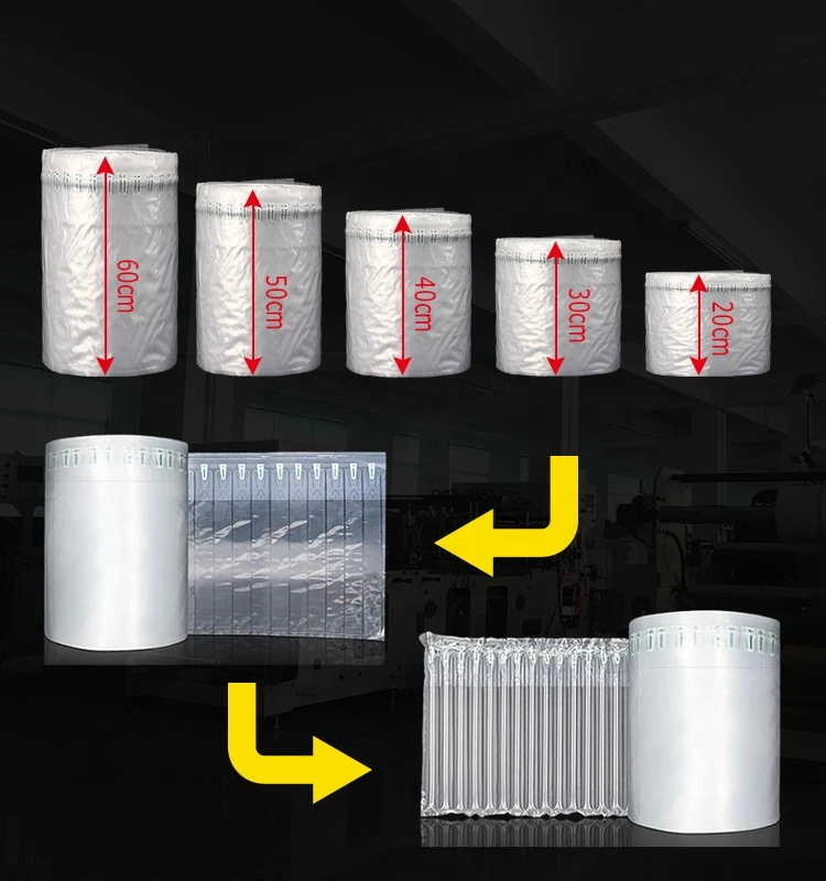 Cushion film packaging roll material transparent protective 80cm width air column wrap