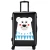 Import Custom Aluminium Trolley Suitcase Luggage ABS PC Printed Design Trolley Travel Luggage from China