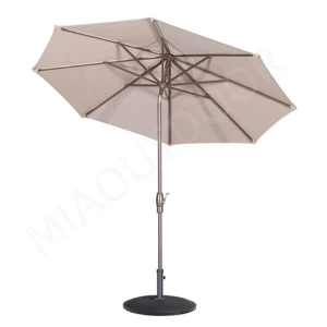 Custom Auto Tilt aluminum patio parasol beach outdoor beer garden sun crank umbrella bistro restaurant