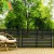 Import Custom color modern design yard privacy screen slat fence panels outdoor garden fence from China