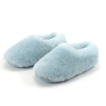 Custom Fashion Winter Warm Indoor Outdoor Ladies Fluffy Australia Sheepskin Fur Slippers Women