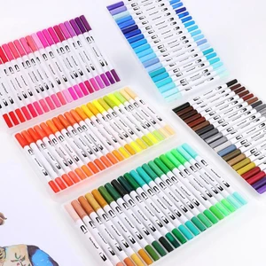 custom high quality water color  pen non-toxic double tips watercolor fineliner marker for artist painting