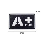Custom Hook And Loop Tactical Rubber Pvc Patch Garment Accessory Blood Type Name Officer Badge Tag Fastener