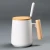 Import custom made Ceramic Coffee Mug porcelain coffee cup bamboo wooden handle from China