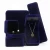 Import Custom made gift jewelry boxes velvet ring box dark blue luxury custom jewellery jewelry packaging box from China