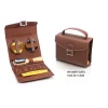 Custom Made High Quality Man Gift Hotel Home Outdoor Traveling Portable PU Leather Case Shoe Shine Kit