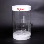 Custom Made Rotating Acrylic Phone Display Stand, Countertop LED Rotating Acrylic Display