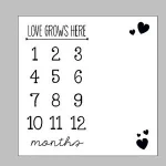 Custom organic knit super soft monthly milestone baby blanket