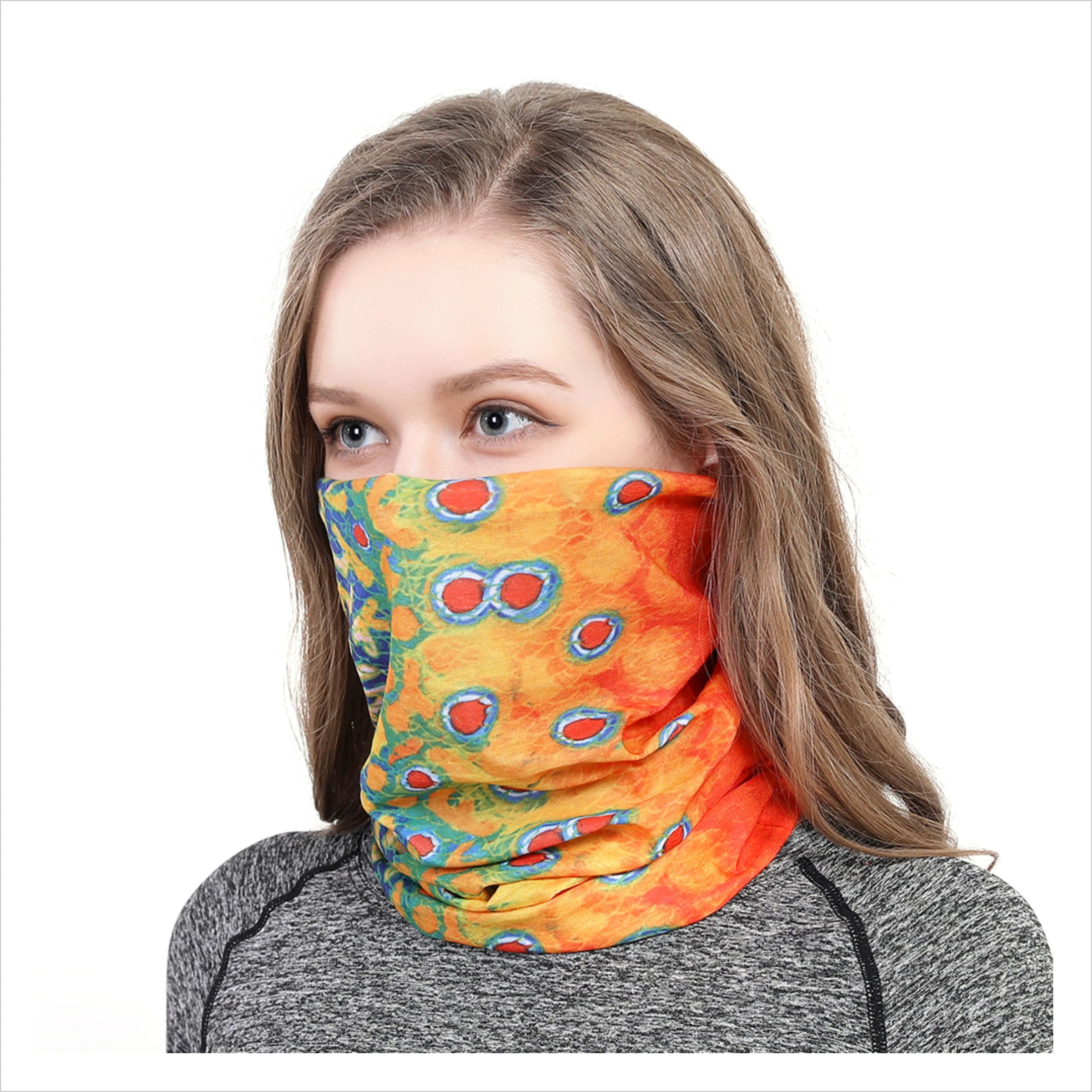 Custom Printed 100% Polyester Face Cover Neck Gaiter