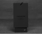 custom printed logo luxury black kraft paper string hang tag label for watch sunglasses t shirt shoes