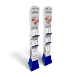 Custom retail store pos corrugated cardboard display trade show foldable shelves stand paper free standing display rack
