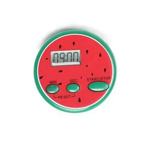 Custom watermelon and pineapple mechanical kitchen timer digital with magnet